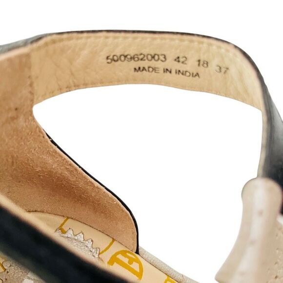 Fly London Womens Yall Platform Wedge Sandals Borg Silver Black Open Toe Sz EU37 - Picture 10 of 13